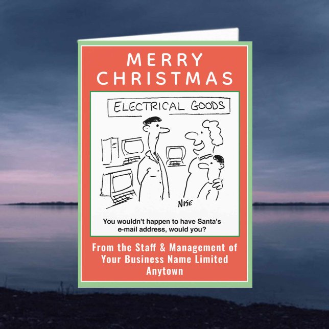 Santa Email Address Funny Retail Christmas Holiday Card (Creator Uploaded)