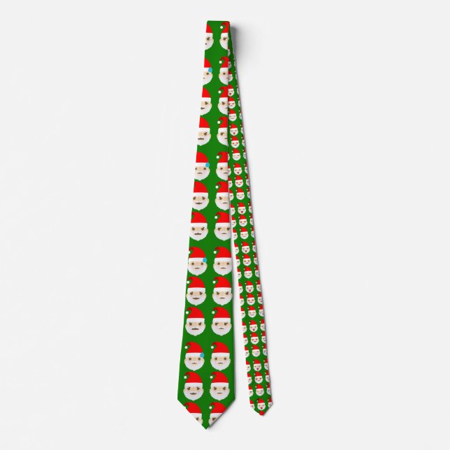 santa emoji emoticons tie (Front)
