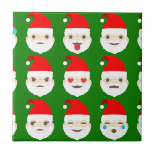 santa emoji emoticons tile