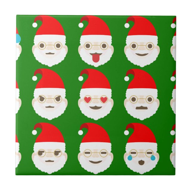 santa emoji emoticons tile (Front)