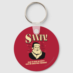Santa: Empty Sack On Christmas Morning Key Ring