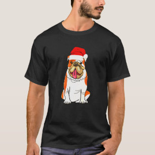Santa English Bulldog T-Shirt