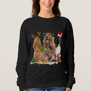 Santa English Cocker Spaniel Dog Reindeer Christma Sweatshirt