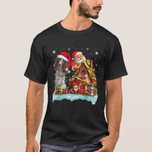 Santa English Springer Spaniel Funny Santa Gnome S T-Shirt