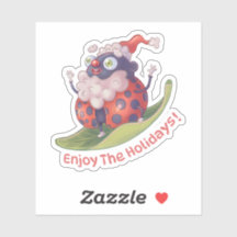 Santa Enjoy The Holidays Sticker