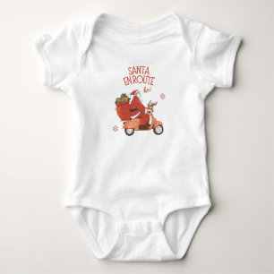 Santa enroute  baby bodysuit