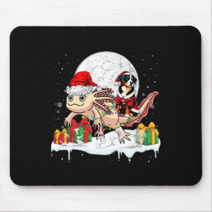 Santa Entlebucher Mountain Riding Axolotl Christma Mouse Pad