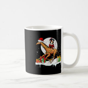 Santa Entlebucher Mountain Riding Giraffe Christma Coffee Mug