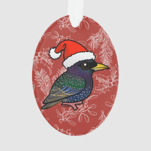 Santa European Starling Ornament