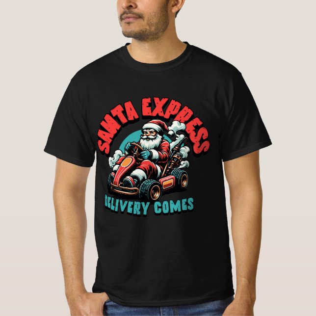 Santa Express – Holiday Delivery Design T-Shirt (Front)