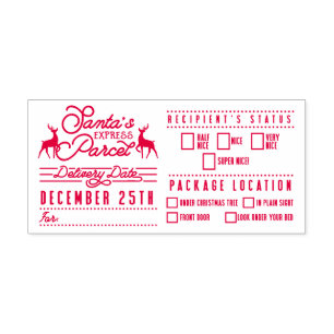Santa Express Parcel Delivery Santa Certified Self-inking Stamp