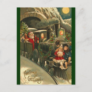 Santa Express Postcard - Vintage Christmas