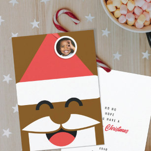 Santa Face Photo Christmas Holiday Card