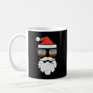 Santa Face Retro Sunglasses Christmas Cool Funny Coffee Mug