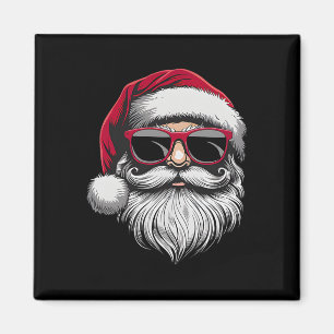 Santa Face Retro Sungles Christmas Shirts For Mens Magnet