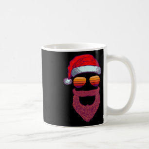 Santa Face Retro Sungles Christmas Xmas Men Women Coffee Mug