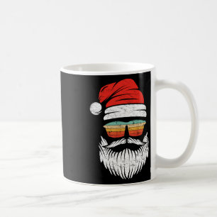 Santa Face Retro Sungles Christmas Xmas Men Women  Coffee Mug