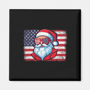 Santa Face Retro Sungles Christmas Xmas Men Women Magnet