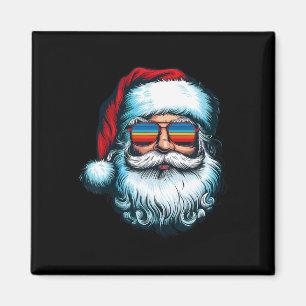 Santa Face Retro Sungles Christmas Xmas Men Women Magnet