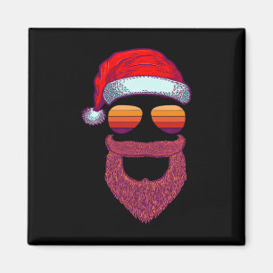 Santa Face Retro Sungles Christmas Xmas Men Women Magnet