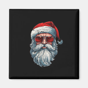 Santa Face Retro Sungles Christmas Xmas Men Women  Magnet