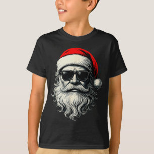 Santa Face Retro Sungles Funny Christmas Pajama Me T-Shirt