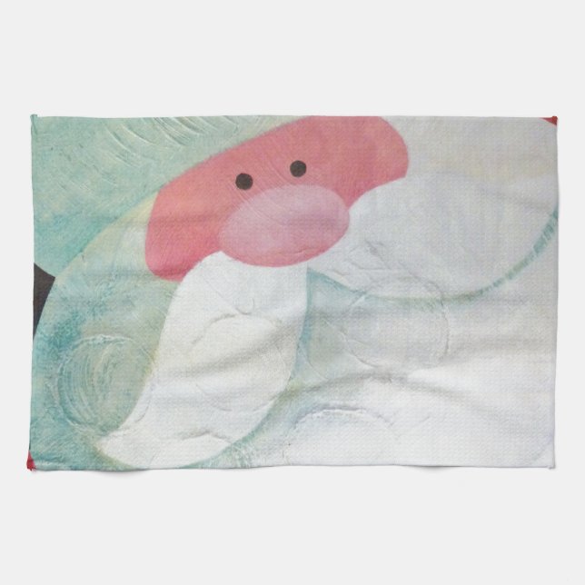 Santa Face Tea Towel (Horizontal)