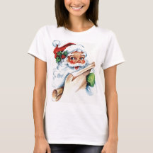 Santa Face Watercolor Women's Slouchy Tee