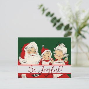 Santa Family Christmas Postcard