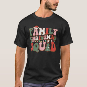 Santa Family Christmas Squad Matching Pyjamas Retr T-Shirt