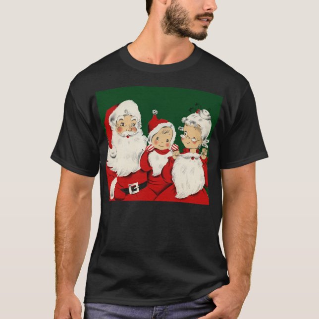 Santa Family Christmas T-Shirt (Front)