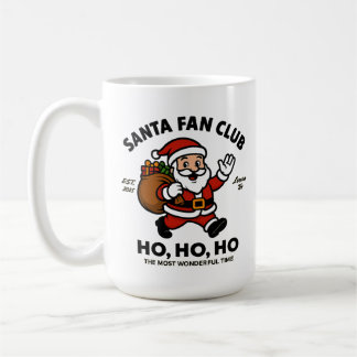 Santa Fan Club – “Ho, Ho, Ho” Vintage Christmas Gr Coffee Mug