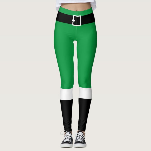 Santa Fancy Pants Green Leggings (Front)