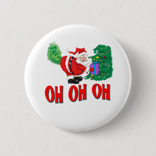 santa farted 6 cm round badge