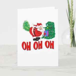 santa farted holiday card