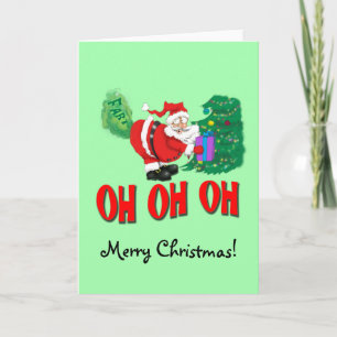 santa farted holiday card