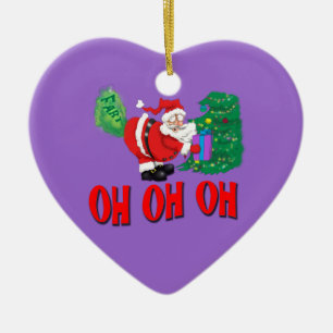 santa farted oh oh oh ornament