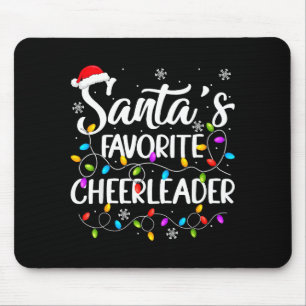 Santa Favorite Cheerleader Christmas Funny Cheerle Mouse Pad