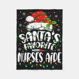 Santa Favorite Nurses Aide Christmas Nursing Istan Fleece Blanket