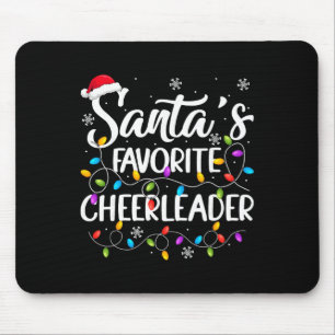 Santa Favourite Cheerleader Christmas Funny Cheerl Mouse Pad