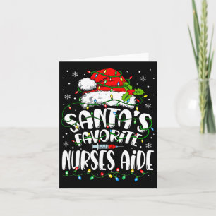 Santa Favourite Nurses Aide Christmas Nursing Ista Card