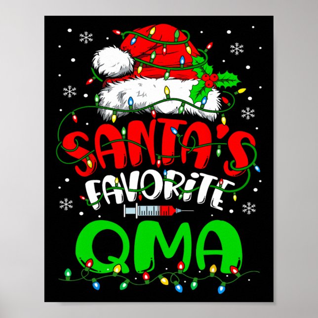 Santa Favourite Qma Christmas Qualified Medical Ai Poster (Front)