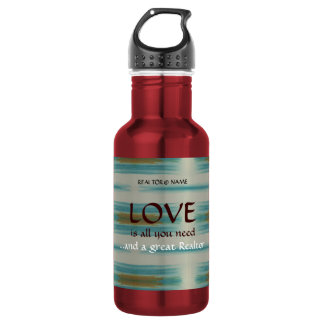 Santa Fe Abstract Art Realtor Gym Water Bottle