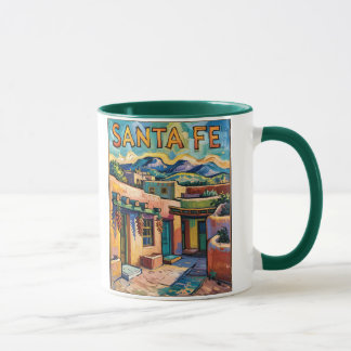Santa Fe Adobe Homes Van Gogh Starry Night Style Mug