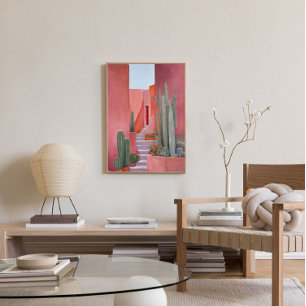 Santa Fe Cacti Boho Poster