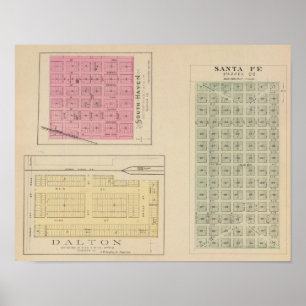 Santa Fe, Dalton, and South Haven, Kansas Poster