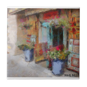 Santa Fe doorway. Tile