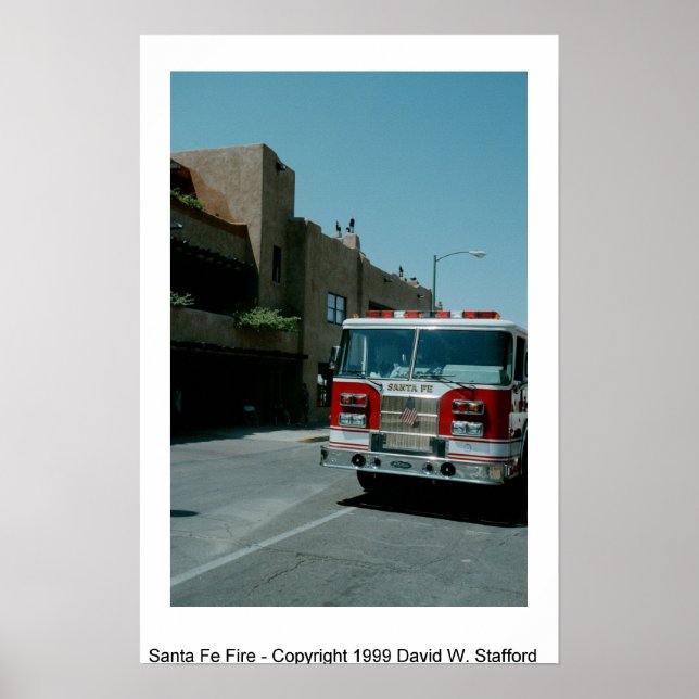Santa Fe Fire Poster (Front)
