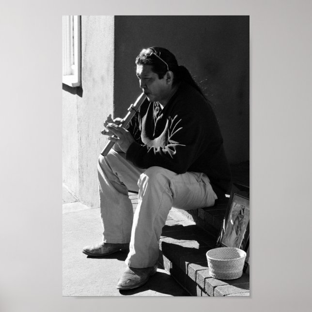 Santa Fe Flautist Poster (Front)