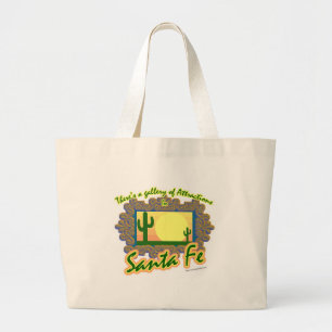 Santa Fe Gallery Cool Travel Art Motto Large Tote Bag